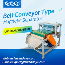 Professional Production Belt Rolls Type Magnetic Separator Machine  for 0.1*0.1-10*10mm grain, food plastic quartz