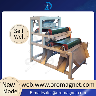 Quartz Permanent Conveyor Belt Magnetic Separator With Double Rollers