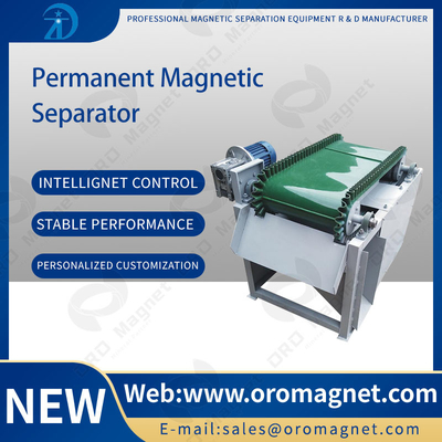 Field Magnet Cross Belt Or Overband Conveyor Magnetic Separator Machine For quartz plastic grain Iron Remove