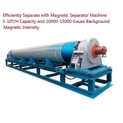 Efficiently Separate with Magnetic Separator Machine 5-10T/H Capacity and 10000-15000Gauss Background Magnetic Intensity