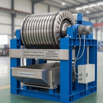 Capacity 1-10 Tons Per Hour Magnetic Separation Equipment with Vibration Frequency 70rmin and Installation Technical Guidance Ensuring Operation