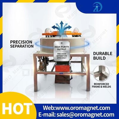 Feeding Size 20-325 Mesh Magnetic Particle Separator Designed with Stable Performance Ensuring Magnetic Separation Results