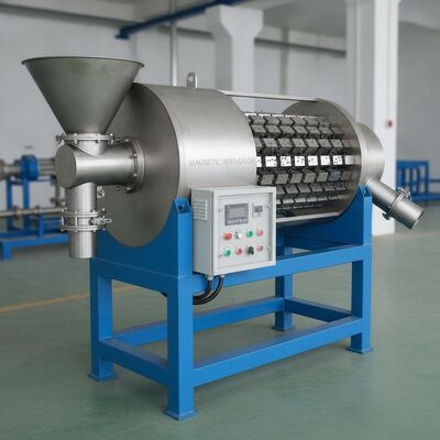 Shell Diameter 600 to 1500mm Magnetic Particle Separator for Material Size 83 to 5000 Micrometers Magnetic Separation Equipment