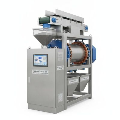 Capacity 1-15t/h Electromagnetic Separator Incorporating PLC Controlled System and Separation Capacity 500 Kg/hour Designed for Magnetic Separation