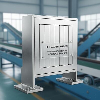 High Magnetic Strength Plate Magnetic Separator with Uniform Magnetic Field Distribution Ensuring Metal Separation in Industrial