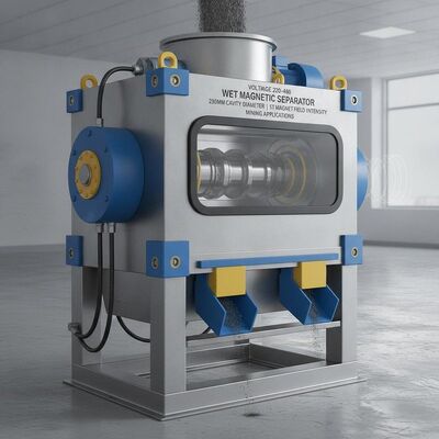 Voltage 220480 Wet Magnetic Separator Featuring 250MM Cavity Diameter and 5T Magnet Field Intensity Suitable for Mining Applications