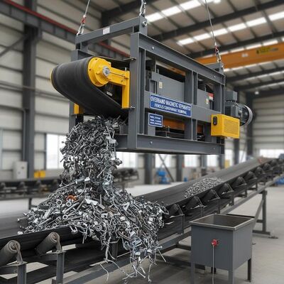 Overband Permanent Magnetic Separator Magnetic Separation Of Ferrous Contaminants Rated Current Model dependent Metal Removal Equipment