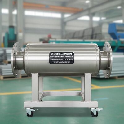 304SS Shell Material Permanent Magnetic Separator Ensuring Demagnetization Rate Not Exceeding 5 Percent in 3 Years Perfect for Metal Recovery
